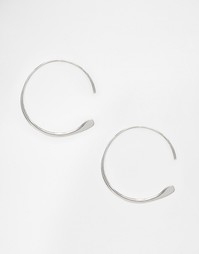 Гладкие серьги-кольца ASOS - Серебряный