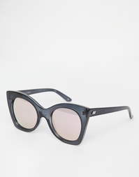 Солнцезащитные очки в стиле oversize c розовыми стеклами Le Specs Sava