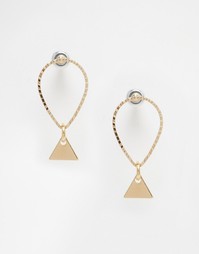 Серьги с треугольниками ASOS - Золотой