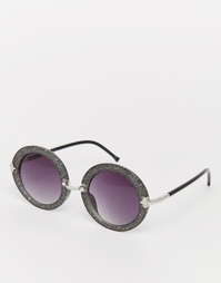 Круглые солнцезащитные очки с блестками Jeepers Peepers