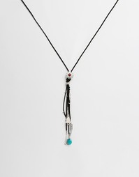 Ожерелье с кисточкой в стиле вестерн ASOS - Синий