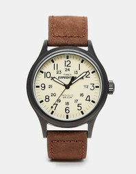 Часы с замшевым коричневым ремешком Timex Originals T49963