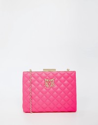 Стеганый клатч Love Moschino - Розовый