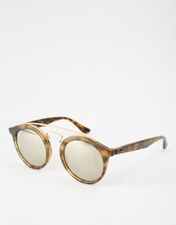 Круглые солнцезащитные очки с зеркальными стеклами Ray-Ban Gatsby RB42