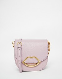 Небольшая кожаная сумка через плечо Lulu Guinness Amy