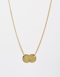 Ожерелье с подвесками в виде двух дисков Made - Золотой