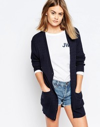 Кардиган бойфренда крупной вязки Jack Wills - Темно-синий