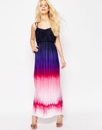 Плиссированное платье макси с эффектом деграде ASOS - Мульти