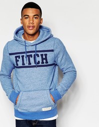 Облегающее голубое худи через голову Abercrombie &amp; Fitch - Синий