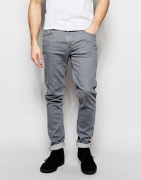 Суженные книзу серые джинсы слим Nudie Jeans Lean Dean - Misty grey