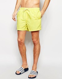 Пастельно-желтые короткие шорты для плавания ASOS - Пастельно-желтый