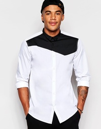 Рубашка классического кроя с контрастными вставками ASOS White - Белый