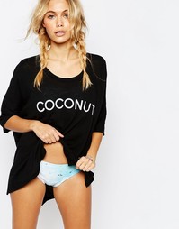 Пляжный топ с принтом Coconut Wildfox - Черный