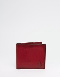 Кожаный бумажник с геометрическим дизайном Fred Perry - Черный