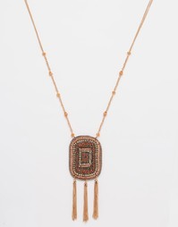 Ожерелье с подвеской‑бахромой с бисером ASOS - Мульти