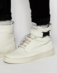 Серые высокие кроссовки с пряжкой Dark Future - Серый