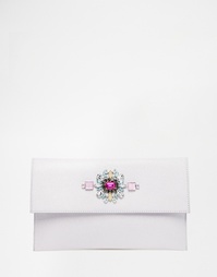 Клатч-конверт с отделкой ASOS - Фиолетовый