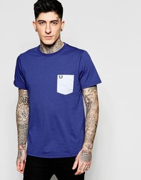 Футболка с камуфляжным карманом Fred Perry - Королевский меланж