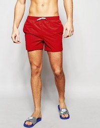 Однотонные шорты для плавания Abercrombie &amp; Fitch - Красный