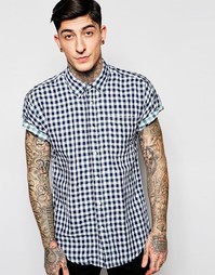 Рубашка в клетку с короткими рукавами Scotch &amp; Soda - Синий