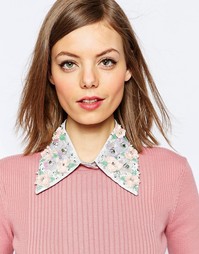 Воротник с отделкой металлик ASOS - Серебряный