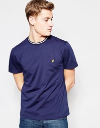 Темно-синяя футболка с логотипом Lyle &amp; Scott Ringer - Темно-синий