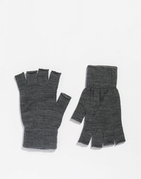 Серые перчатки без пальцев ASOS - Серый