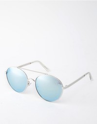 Круглые солнцезащитные очки с металлической планкой Quay Australia Cir