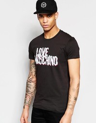 Футболка с логотипом Love Moschino Shatter - Черный