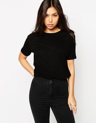 Футболка-боди в рубчик ASOS - Черный