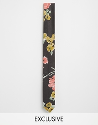 Узкий галстук с цветочным принтом Reclaimed Vintage - Мульти