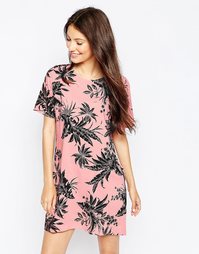 Платье с тропическим принтом Motel Petal - Двухцветный цветочный принт