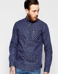 Рубашка в клетку Lyle &amp; Scott - Темно-синий