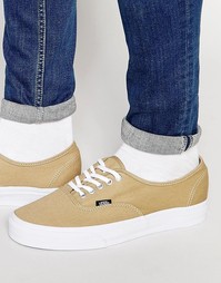 Бежевые парусиновые кеды Vans Authentic V4MKIPT - Бежевый