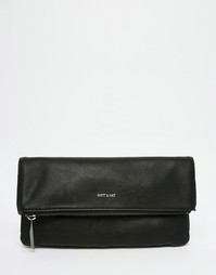 Мягкий черный клатч с откидным клапаном Matt &amp; Nat - Черный