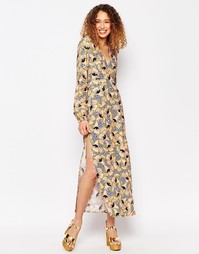 Платье макси с длинными рукавами и цветочным принтом ASOS AFRICA x Chi