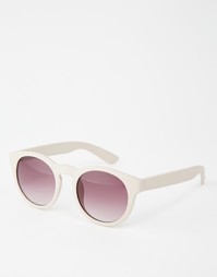 Круглые солнцезащитные очки Monki - Матовый телесный