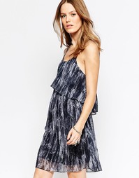 Ярусное платье с мраморным принтом Pepe Jeans Pat - 999 черный