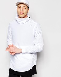 Классическая рубашка с эластичным воротником-трубой ASOS White - Белый