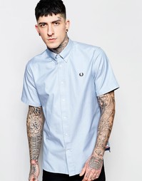 Рубашка кроя слим из хлопковой саржи с короткими рукавами Fred Perry
