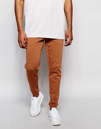 Супероблегающие спортивные штаны ASOS - Chestnut