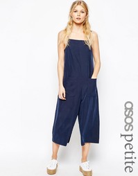 Комбинезон на бретельках с юбкой-шортами и карманами ASOS PETITE