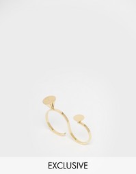 Сдвоенное кольцо Monki Exclusive - Золотой