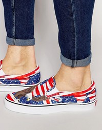 Красные классические кеды-слипоны Vans V3Z4IE5 - Красный