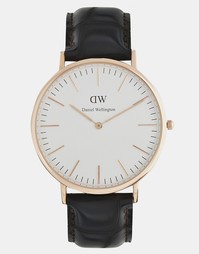 Часы цвета розового золота Daniel Wellington York - Коричневый