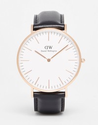 Золотистые часы Daniel Wellington Sheffield - Черный