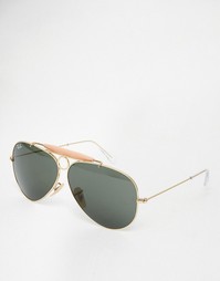 Солнцезащитные очки-авиаторы Ray-Ban RB3138 - Золотой