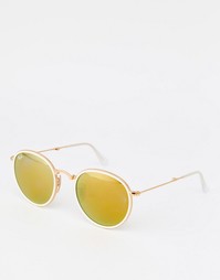 Круглые солнцезащитные очки Ray‑Ban RB3157 - Белый