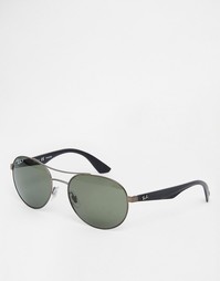 Круглые поляризованные солнцезащитные очки Ray-Ban RB3536 - Черный