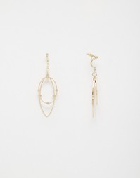 Серьги-подвески с камнями ASOS - Золотой
